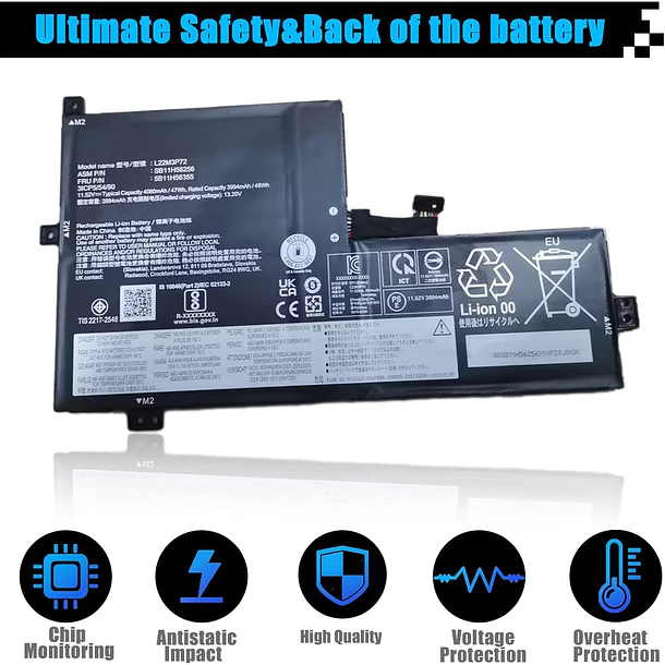 Batería de Repuesto para Lenovo 100w 300w 500w Gen 4 2023 Series 5B11H56355 L22M3P71 4