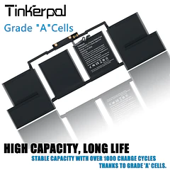 Batería de Repuesto A1820 para MacBook Pro 15 A1707 (Late 2016, Mid 2017) 11.4V 76Wh - Tinkerpal