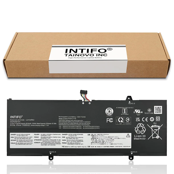 Batería de Repuesto L21C4PE2 para Lenovo Yoga 6-13ALC7 6-13ABR8 Series L21D4PE1 L21M4PE2 5B11F29411 5B11N47428 5B11N47462 - INTIFO 2