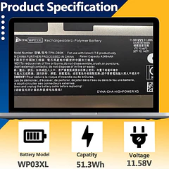 Batería de Repuesto JPFMR para HP EliteBook G9 G10 830 835 840 845 860 865 - TAVZENL