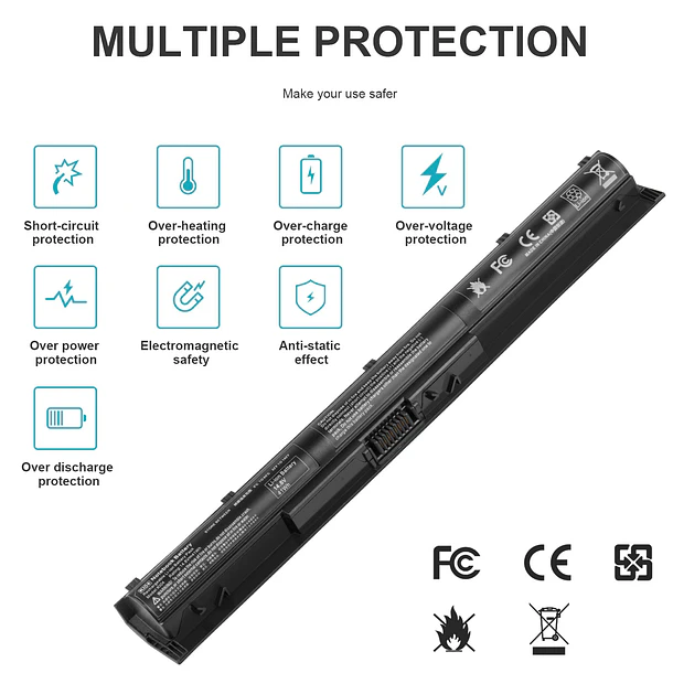 Batería de Repuesto KI04 para HP Pavilion 14-ab000 15-ab000 17-g000 Series 17-g121wm 17-g122ds 17-g122nf 800010-421 - Fancy Buying 6