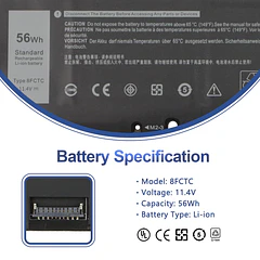 Batería de Repuesto 8FCTC para Dell Alienware M15 R3 R4 R5 R6 R7 M17 R3