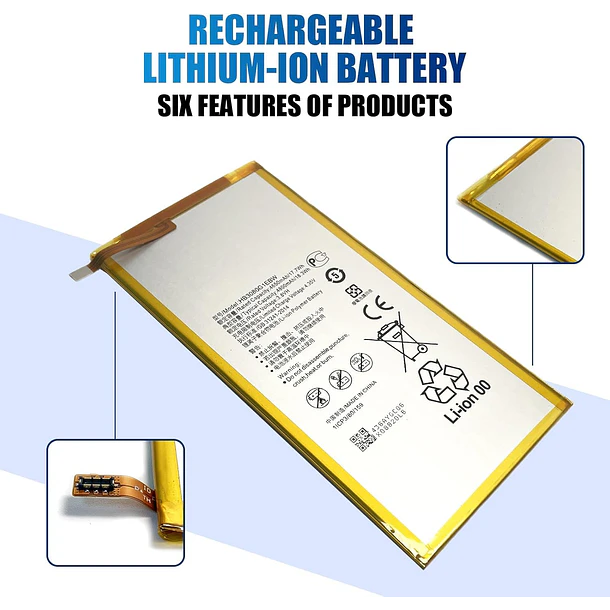 Batería de Repuesto para Huawei Mediapad M1-M2 8.0-M3 Lite 8.0-T1 8.0 M2-801L M2-801W M2-802L - PRAENDA 2