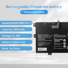 Batería de Repuesto DT9XG para Huawei MateBook X 2020 EUL-W19P Series(11.46V 42Wh) - HBFVG