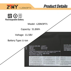 Batería de Repuesto HT03XL para Lenovo ThinkPad X13 Yoga Gen 2 Gen 3