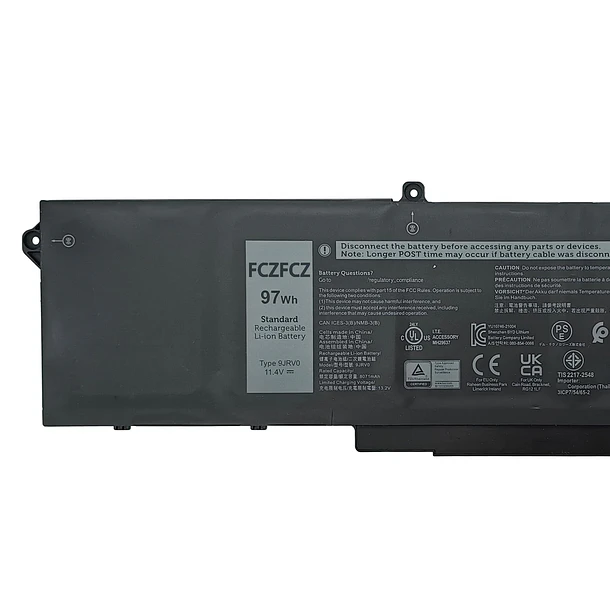 Batería de Repuesto 9JRV0 para Dell Latitude 5521 5531 / Precision 3561 3571 / Alienware - FCZFCZ 2