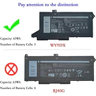 Batería de Repuesto WY9DX para DELL Latitude 5420,Latitude 5520,Precision 3560 Series Laptops P/N: RJ40G WY9DX - DELL 4