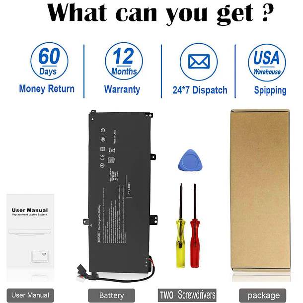 Batería de Repuesto WDXOR para HP Envy X360 M6 Convertible m6-aq105dx m6-aq103dx m6-aq003dx m6-aq005dx m6-ar004dx - ZAYAUPVL 5