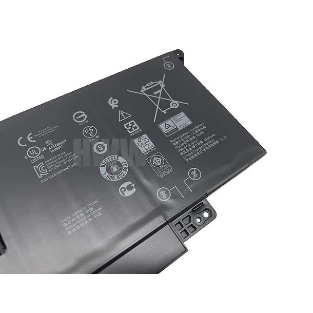 Batería de Repuesto WJ5R2 para Dell Latitude 7410 WY9MP Y7HR3 XMV7T YJ9RP Series - HWW 3