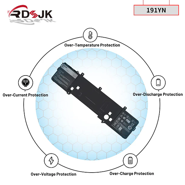 Batería de Repuesto 191YN para Dell Alienware 15 R1 R2 ALW15ED ALW15CD ALW15ER Series ALW15ED-1718 6