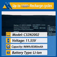 Batería de Repuesto C32N2002 para Asus ZenBook Pro 15 OLED UM535 UM535Q UM535QE UM535QA UM535QH - Mobik