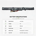Batería de Repuesto A41-X550E para Asus A450J A450JF A450E X450 X450E X450J X450JF X550E X550Z - Tanch 2