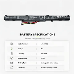 Batería de Repuesto A41-X550E para Asus A450J A450JF A450E X450 X450E X450J X450JF X550E X550Z - Tanch