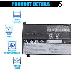 Batería de Repuesto para Lenovo Legion S7 16ARHA7 82UG S7 16IAH7 82TF Yoga 7