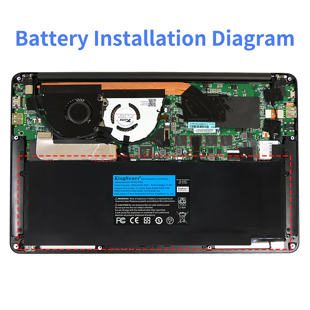 Batería de Repuesto RC30-0196 para Razer Blade Stealth 2016 V2 I7-7500u I7-8550u RZ09-0239 RZ09-01962E10 RZ09-01962E20 - KingSener 6