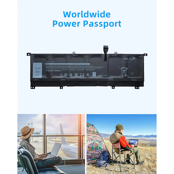 Batería de Repuesto GK5KY para DELL XPS 15 9575 2-in-1 Precision 5530 2-in-1 Series15-9575-D2801TS D1805TS 6