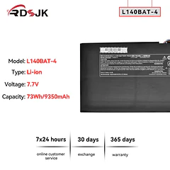 Batería de Repuesto C31N1538 para Lemp9 System76 Darter Pro 2021 L140CU L141CU L140MU L141MU 2ICP5/50/112 - RDSJK