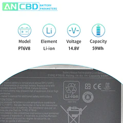 Batería de Repuesto MXV9V para Dell Alienware M11x P18G M14xR1 M14xR2 M11xR3