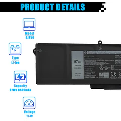 Batería de Repuesto para Dell Latitude 5521 5531 Precision 3561 3571 3581 Alienware m17 - AOMKA