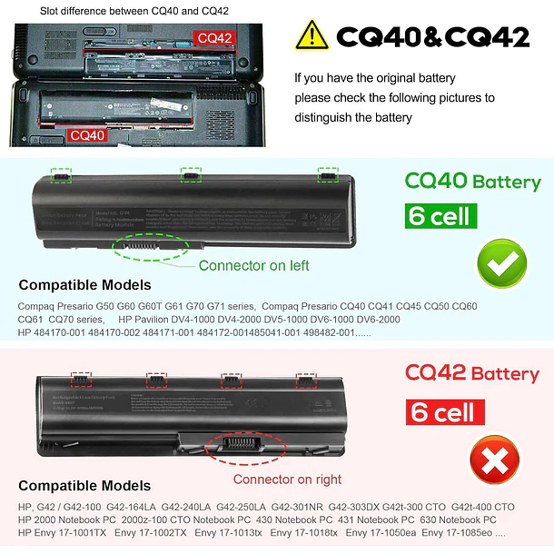 Batería de Repuesto HSTNN-CB72 para HP Pavilion dv5-1160us dv6-2150us dv6t-1200 DV6-2155DX DV4-2045DX HP Pavilion dv6-1030us - powerforlaptop Laptop/Notebook 3