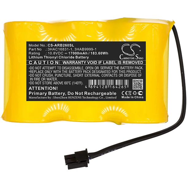 Batería de Repuesto CS-ARB260SL para ABB IRB 1400 M2000A IRB 140 M2000 IRB 1400 M2004 - Enyuly 3