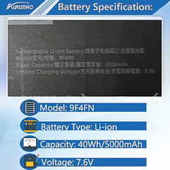 Batería de Repuesto JPFMR para Dell Inspiron 14 3420 Dell Latitude 7320 Detachable T04H T04H001 - AURUNHO