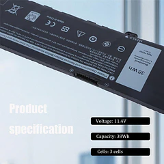 Batería de Repuesto F62G0 para Dell Inspiron 13 7000 7386 2-in-1 7370 7380 5370 P83G - Xaocaige