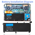 Batería de Repuesto TOTRM para Dell XPS 15 9530 Precision M3800 Series H76MV 0H76MY 7D1WJ - KingSener TOTRM 6