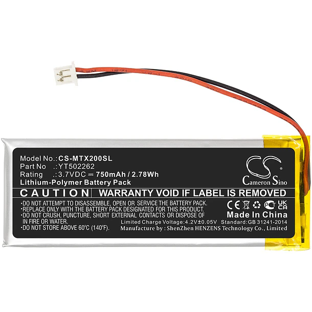 Batería de Repuesto CS-MTX200SL para Midland BTX2 Pro (750mAh/3.7V), YT502262 Battery - Ejjinenbby 3