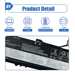 Batería de Repuesto L22M3PA4 para Lenovo IdeaPad Slim 5-14IRL8 5-14ABR8 5-14IAH8 5-16IRL8 5-16ABR8 5-16IAH8 Series - Dentsing