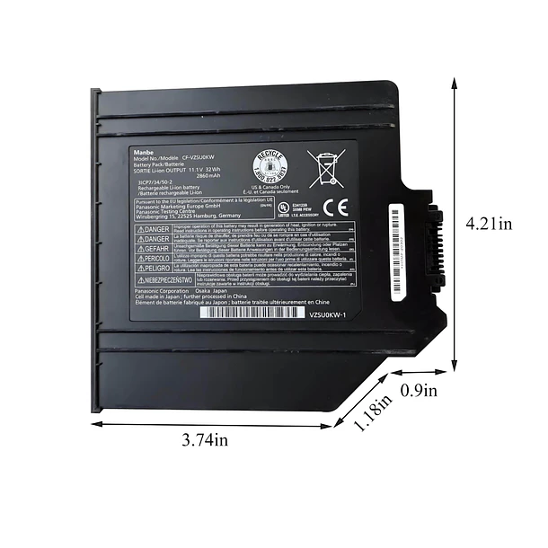 Batería de Repuesto CF-54 CF-VZSU0KW para diversos equipos compatibles según modelo CF-54 CF-VZSU0KW - Generic 3