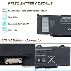 Batería de Repuesto L18C4PF3 para DELL Latitude 3340 5340 Latitude 3340 5340 2-in-1 Series Notebook - QINGYUX