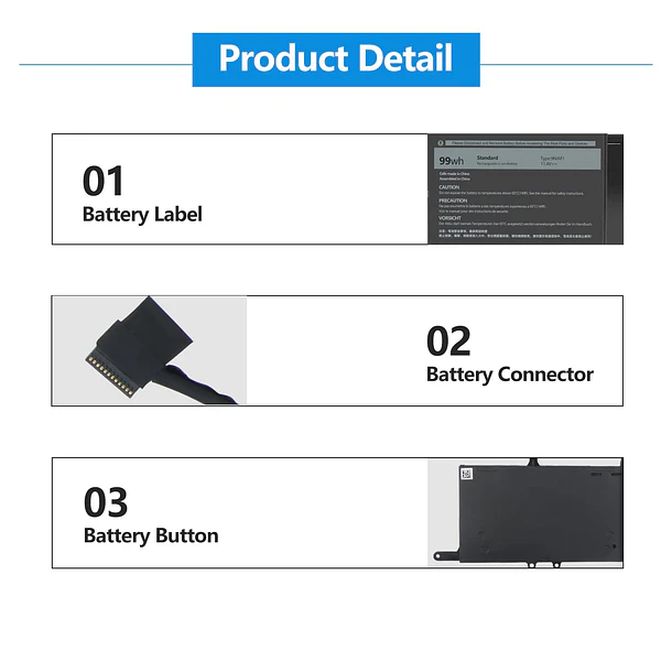 Batería de Repuesto HT03XL para Dell Alienware 15 R3 R4 17 R4 R5 3