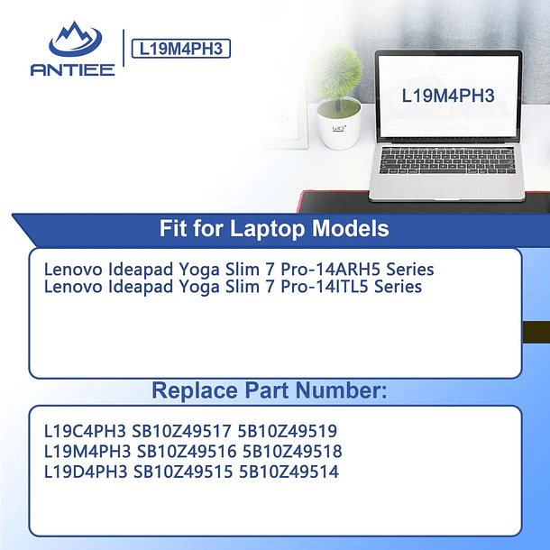 Batería de Repuesto L19M4PH3 para Lenovo Ideapad Yoga Slim 7 Pro-14ARH5 3