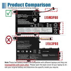 Batería de Repuesto L15M3PB0 para Lenovo IdeaPad 330S-14AST 330S-14IKB 330S-15ARR 330S-15AST 330S-15IKB Series Notebook L15L3PB0 - VANPIR