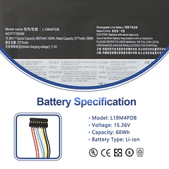 Batería de Repuesto L19M4PDB para Lenovo ThinkBook 14S Yoga ITL - ANTIEE