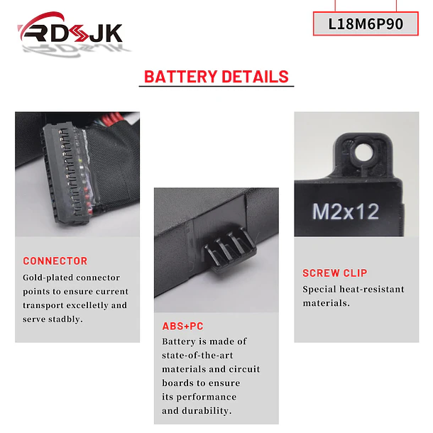 Batería de Repuesto L18M6PD2 para Lenovo ThinkPad P53 20QN 20QQ 20QNA006CD 20QNA009CD Series 5B10W13901 5B10W13902 - RDSJ 5