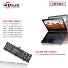 Batería de Repuesto GG02XL para Asus Vivobook S200 S200E X201 X201E X202 X202E Q200 Q200E 3