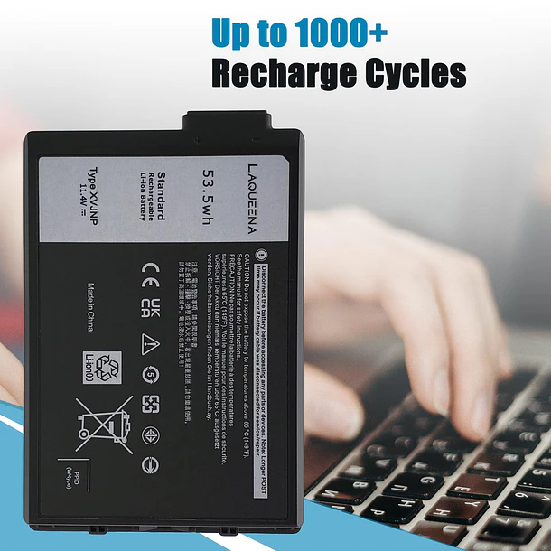 Batería de Repuesto XVJNP para Dell Latitude 5430 7330 Rugged Extreme P148G P148G001 P149G P149G001 - LAQUEENA XVJNP 5