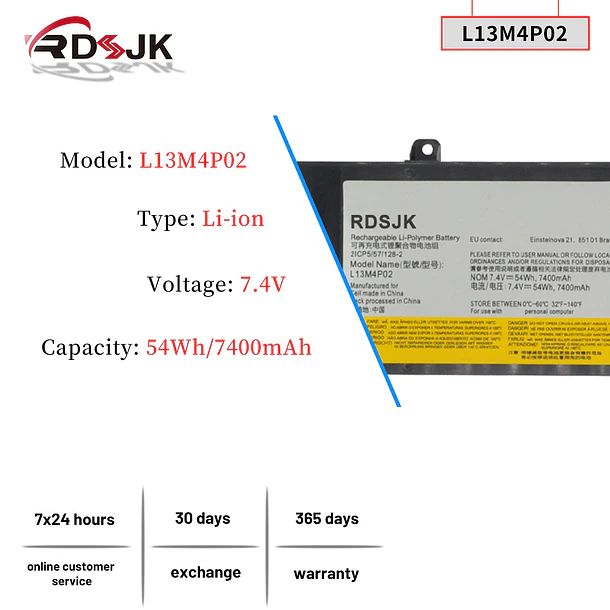 Batería de Repuesto L13M4P02 para Lenovo Erazer Y50 Y50-70 Y50-80 Y50P Y50P-70 Y70 Y70-70 Y50-70-ISE 2