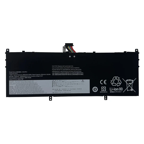 Batería de Repuesto L19C4PD1 para Lenovo ideapad Yoga 6-13ARE05 6-13ALC6 Yoga C640-13IML LTE Series L19C4PD1 - NBULBL 1