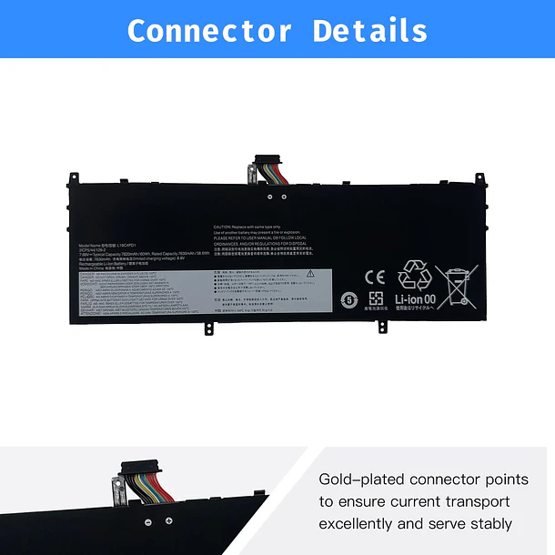 Batería de Repuesto L19C4PD1 para Lenovo ideapad Yoga 6-13ARE05 6-13ALC6 Yoga C640-13IML LTE Series L19C4PD1 - NBULBL 3