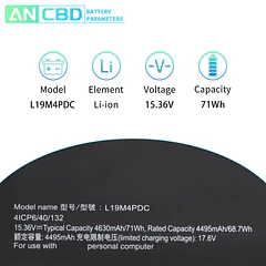 Batería de Repuesto EP04XL para Lenovo Ideapad Yoga 7-14ITL5