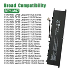 Batería de Repuesto BTY-M57 para MSI GP76 GP66 Leopard Vector GP66 GP76 GP76HX Series Notebook - JIAZIJIA 5