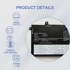 Batería de Repuesto L17C3PG2 para Lenovo ThinkPad T490 T495 T14 P14S P43S Series L18L3P73 SB10K97645 - JOTACT