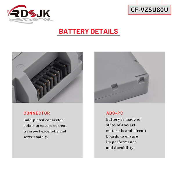 Batería de Repuesto CF-VZSU46 para Panasonic Toughbook CF-C2 CF-C2AECCHCE Tablet PC CFC2 Series 10.8V 70Wh - RDSJ 5