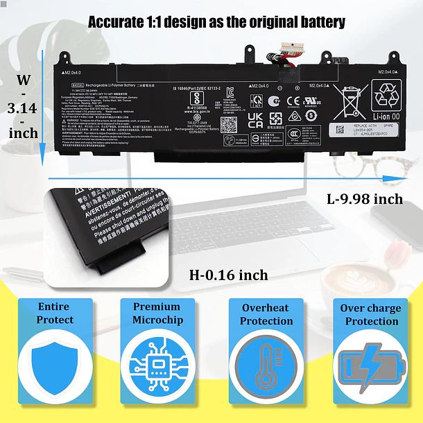 Batería de Repuesto BX03XL para HP EliteBook 830 835 840 845 860 865 G11 ZBook - GlottyBatt 5
