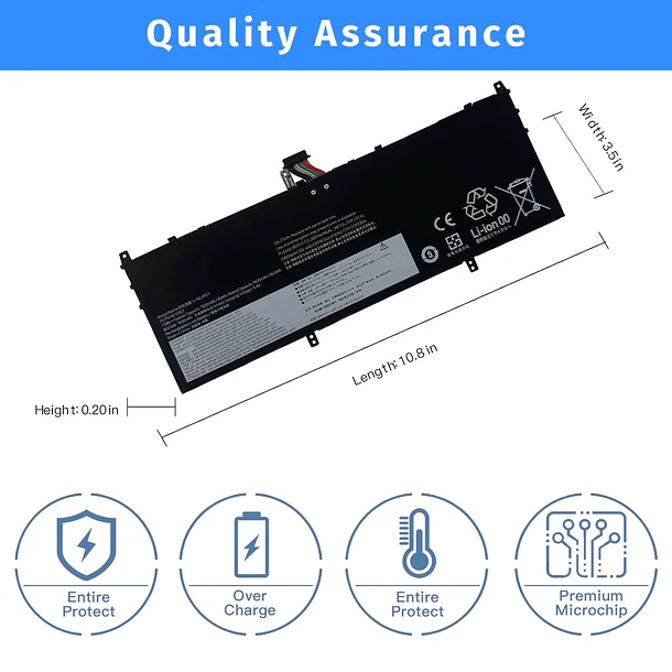 Batería de Repuesto L19C4PD1 para Lenovo ideapad Yoga 6-13ARE05 6-13ALC6 Yoga C640-13IML LTE Series L19C4PD1 - NBULBL 4