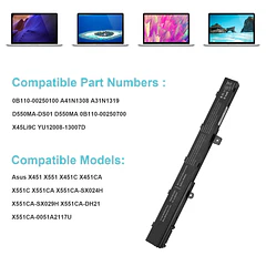 Batería de Repuesto X451 para Asus X451 X551 X451C X451CA X551C X551CA X551CA-SX024H X551CA-SX029H X551CA-DH21 - TREE.NB