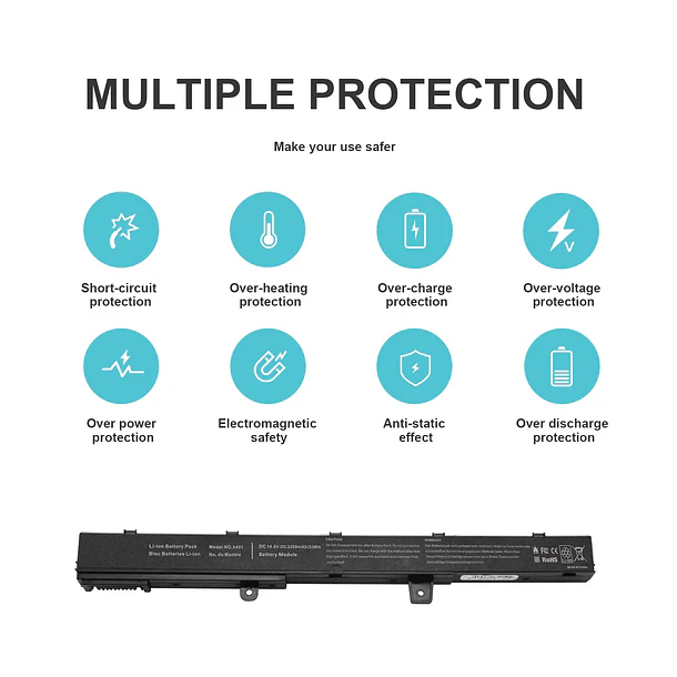 Batería de Repuesto X451 para Asus X451 X551 X451C X451CA X551C X551CA X551CA-SX024H X551CA-SX029H X551CA-DH21 - TREE.NB 5